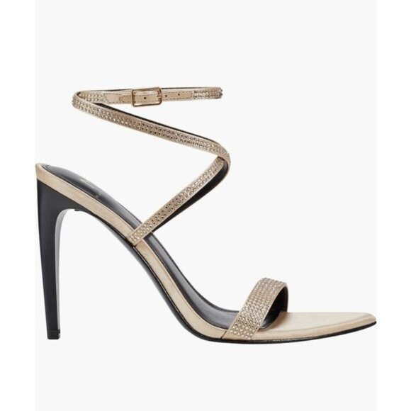 Marc Fisher LTD Cammile Ankle Strap Sandal in Light Natural Size 9.5 - Picture 3 of 14